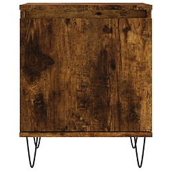 Acheter vidaXL Table de chevet chêne fumé 40x30x50 cm bois d'ingénierie