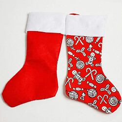 Avis Wewoo 2 PCS Print Christmas Socks Gift Bag Décoration de sapin de Noël créative impression de boule de neige