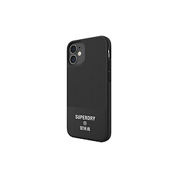 Superdry Coque pour Apple iPhone 12 Mini Collection Canvas en TPU Noir