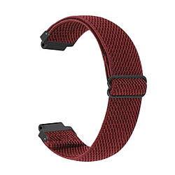 Bracelet en nylon élastique réglable rouge pour votre Garmin Forerunner 735xt/220/230/235/620/630