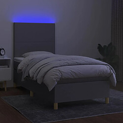 Acheter Sommier à lattes,Cadre à lattes de lit et matelas et LED pour Adulte Gris clair 100x200 cm -MN12673