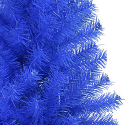 Avis vidaXL Sapin de Noël artificiel avec support bleu 180 cm PVC