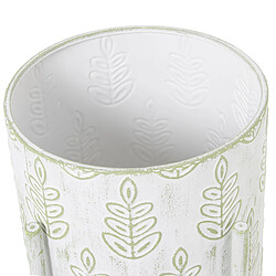 Set de pots de fleurs Alexandra House Living Blanc Vert Métal Volets Avec support (2 Pièces)