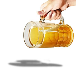 Totalcadeau Chope de bière réfrigérante à double parois transparent