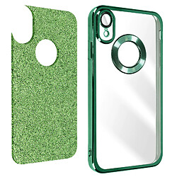 Avizar Coque iPhone XR Paillette Vert