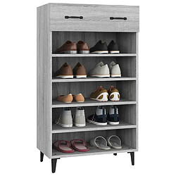 Acheter vidaXL Armoire à chaussures Sonoma gris 60x35x105 cm Bois d'ingénierie