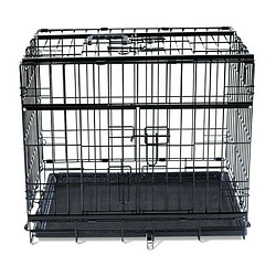 VADIGRAN Cage metallique pliable Premium - 61 x 46 x 53 cm - Noir - Pour chien pas cher