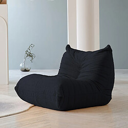 Acheter SoftEva Sans assemblage moderne ergonomique Bean Bag chaise velours côtelé plancher lounge chair noir