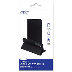 My Way Myway Étui Folio pour Samsung Galaxy S23 Plus Stand Résistant avec Porte-cartes Noir