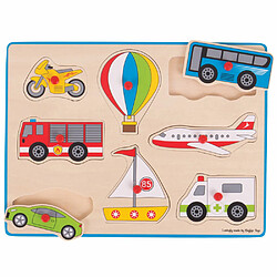 Bigjigs Toys Puzzle à soulever en bois - Transport