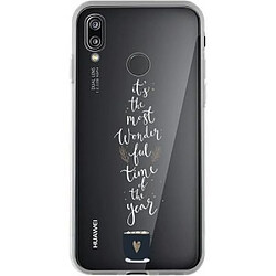 BigBen Connected Coque pour Huawei P20 Lite Rigide avec Motifs Wonderful Time Transparent