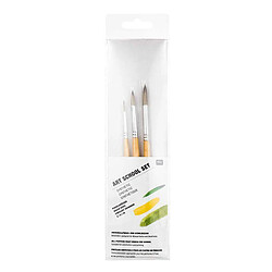 Rico Set de 3 pinceaux beige art school