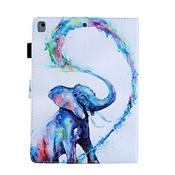 Etui en PU Animal Series porte-cartes éléphant pour votre Apple iPad 9.7 pouces (2018)/9.7 pouces (2017)/Air (2013)/Air 2