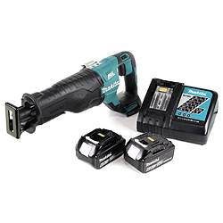 Makita DJR 187 Scie récipro sans fil 18 V, sans balai + 2x Batteries 6,0 Ah + Chargeur