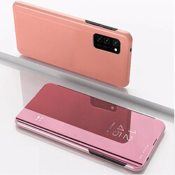 Wewoo Housse Coque Pour Galaxy S11 miroir plaqué gauche et droite Flip Cover avec support étui téléphone portable or rose