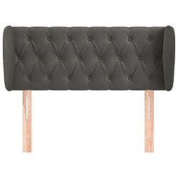 Avis Maison Chic Tête de lit scandinave avec oreilles,meuble de chambre Gris foncé 93x23x78/88 cm Velours -MN15012