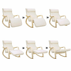 Avis SONGMICS Fauteuil à Bascule Rocking Chair avec Repose-Pieds réglable à 5 Niveaux Design Charge Maximum 150 kg Beige LYY10M