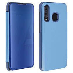 Avizar Housse Samsung Galaxy A50 Étui Miroir Clapet translucide Bleu