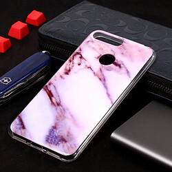 Wewoo Coque en TPU Motif Marbre Pour Huawei Y6 2018 Violet