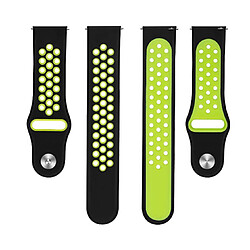 Avis YP Select Bande de sport en silicone avec trous de ventilation Sangles de rechange pour Fitbit Versa Smartwatch-Noir Vert