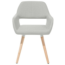 Acheter Beliani Chaise de salle à manger CHICAGO Set de 2 Tissu Gris clair