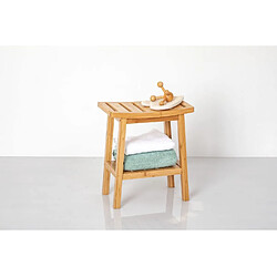 Avis Pegane Tabouret en bois de bambou coloris naturel - Longueur 39,5 x Profondeur 25,2 x Hauteur 46 cm