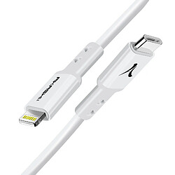 Câble USB-C vers Lightning Charge Rapide 3A Charge Synchro 3m Akashi Blanc