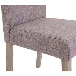 Decoshop26 Lot de 4 chaises de salle à manger cuisine en tissu gris pieds en bois clair 04_0000599 pas cher