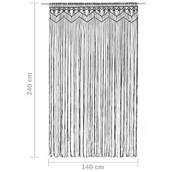 Acheter vidaXL Rideau en macramé Anthracite 140x240 cm Coton