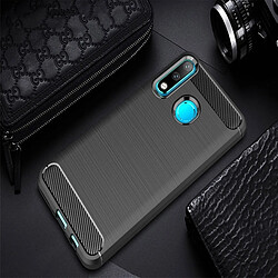 Wewoo Coque en TPU fibre de carbone texture brossée pour HuP30 Lite (Noir)