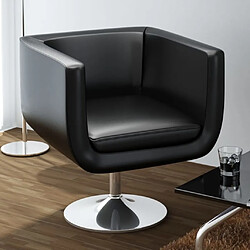 vidaXL Chaise de bar Noir Similicuir