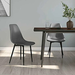 Maison Chic Lot de 2 Chaises à manger,Chaise pour cuisine,Solide Structure gris PP -MN49939