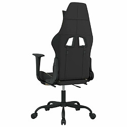 Maison Chic Chaise de jeu, Chaise gaming avec repose-pied, Fauteuil gamer,Chaise de Bureau Noir et crème Tissu -GKD55846 pas cher