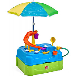 Avis Step2 Waterpark Wonders Table d'eau à deux niveaux | Jouet à eaur pour enfants avec 2 niveaux et 9 accessoires | Avec pataugeoire, toboggan avec boîte à débordement et tête de pulvérisation