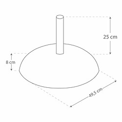 Avis Base pour parapluie Aktive 50 x 34 x 50 cm Ciment Acier