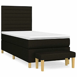 Maison Chic Lit Adulte - Lit simple Lit à sommier tapissier avec matelas moelleux - Meuble de Chambre - Noir 90x190 cm Tissu -MN99018