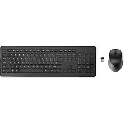 HP Wireless Rechargeable 950MK Mouse and Keyboard clavier RF sans fil Souris incluse Noir