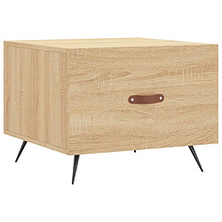 vidaXL Table basse Chêne sonoma 50x50x40 cm Bois d'ingénierie