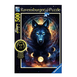 Ravensburger Puzzle de 500 Pièces Loup Lumineux Multicolore