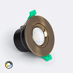 Ledkia Spot Downlight Ignifuge LED 5-8W Rond Dimmable IP65 Coupe Ø 65 mm Solid Design Ajustable Doré Sélectionnable (Neutre-Froid)