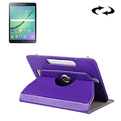 Wewoo Housse Étui Violet pour Samsung Galaxy Tab S2 8.0 T715 / T710, Cube U16GT, ONDA Vi30W, Teclast P86 8 pouces comprimés en cuir Crazy Horse Texture 360 degrés Rotation de protection Shell avec support