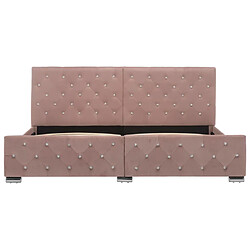 Acheter Maison Chic Lit adulte - Lit simple Cadre de lit,Structure du lit Contemporain Rose Velours 180x200 cm -MN86531