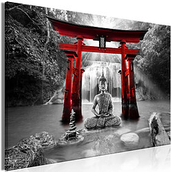 Artgeist Tableau - Buddha Smile (1 Part) Wide Red [120x80]