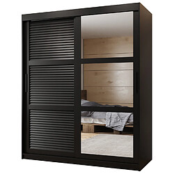 Abiks Meble Armoire Zaluzja 2 à Portes Coulissantes 200/150/62 2 Portes (noir)