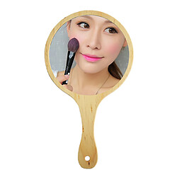 Miroir tenu dans la main en bois durable pour le bois de beauté de tatouage de maquillage de femmes pas cher