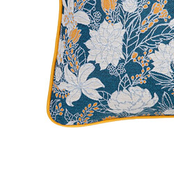 BigBuy Home Coussin Bleu Fleurs 60 x 10 x 60 cm