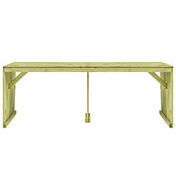 vidaXL Table de jardin 220x101,5x80 cm Bois de pin imprégné