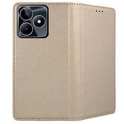 Acheter Htdmobiles Housse pour Realme C51 / C53 / Narzo N53 - etui coque pochette portefeuille + film ecran - OR MAGNET