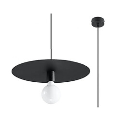 Luminaire Center Suspension Flavio Acier Noir 1 ampoule 105cm