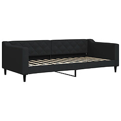 vidaXL Lit de repos sans matelas noir 90x200 cm tissu